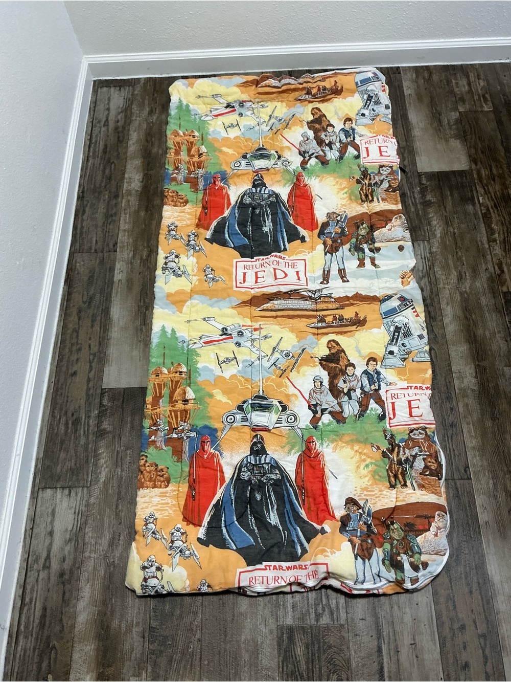 Vintage 1983 Star Wars Return of the Jedi Sleeping Bag Darth Vader Lucasfilm